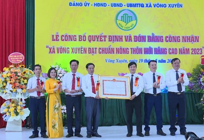 💐🌻Lễ công bố và đón nhận danh hiệu “Xã Võng Xuyên đạt chuẩn NTM nâng cao năm 2023”